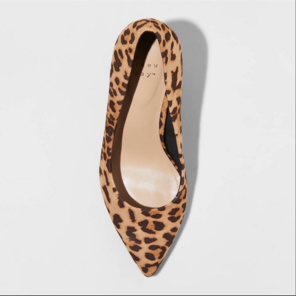 A New Day Bonny Leopard Print Block Heel Size 8 - Picture 2 of 5